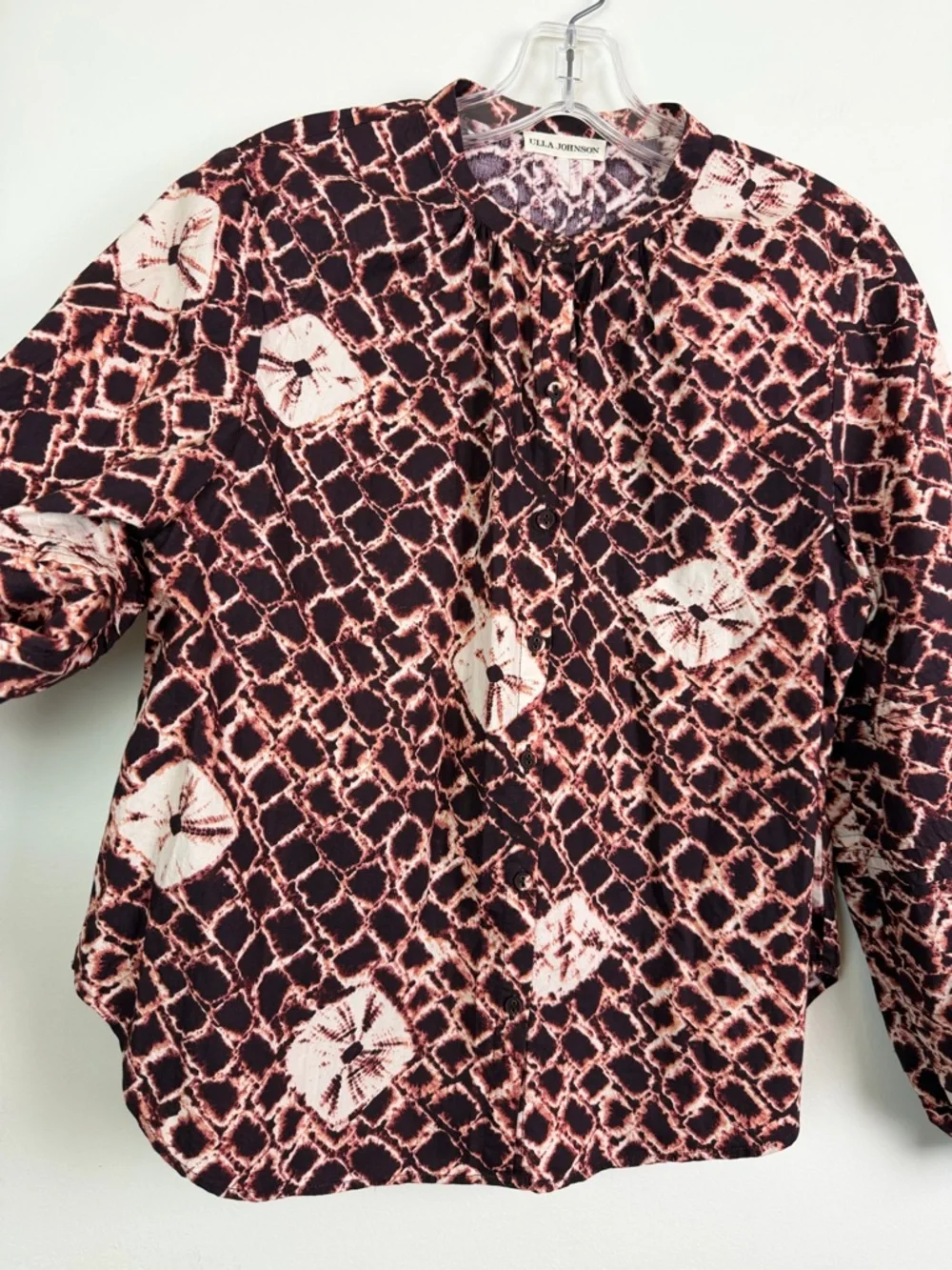 Ulla Johnson Melati Puff-Sleeve Button Front Blouse Size 6